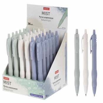 Ручка шариковая автоматическая Hatber Mist, 0.7мм, корпус ассорти, синяя арт.BP_087387