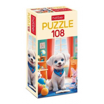Пазл 108 эл. Hatber Белые ушки, 210х300мм арт.108ПЗ4_33209
