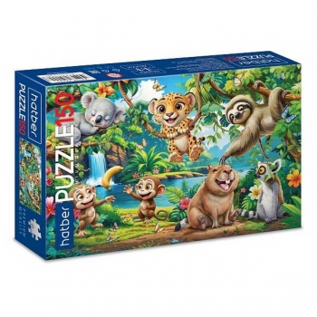 Пазл 150 эл. Hatber Premium Однажды в джунглях, 220х330мм арт.150ПЗ4_35956