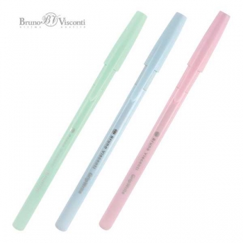 Ручка шариковая Bruno Visconti GripWrite Zefir, 0.7мм, одноразовая, синяя, корпус ассорти арт.20-0326/03