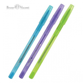 Ручка шариковая Bruno Visconti GripWrite Creative, 0.7мм, одноразовая, синяя, корпус ассорти арт.20-0326/05