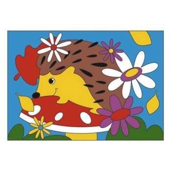 Набор для рисования по номерам, картина 20х30 см детская на деревянном подрамнике Летний ежик арт.Рхд-010