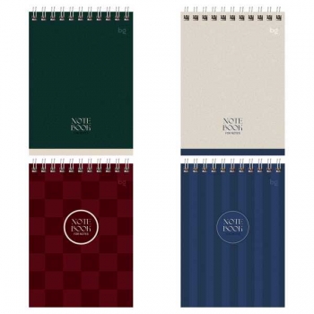 Блокнот А6 80л на гребне BG Моноколор. Паттерн в клетку арт.Б6гр80 62554