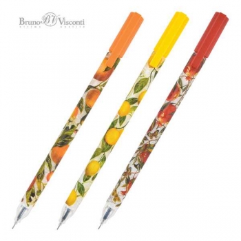 Ручка гелевая Bruno Visconti Flora.Paradise, 0.38мм, черная, корпус ассорти арт.20-0511