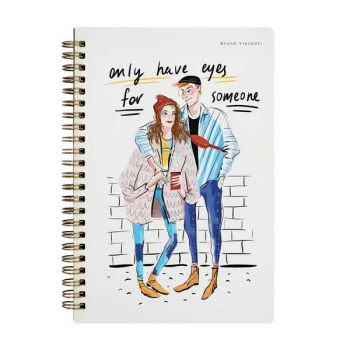 Тетрадь А5 60л в клетку на спирали Bruno Visconti MY EYES ON YOU, обложка картон, матовая ламинация арт.7-60-201/10