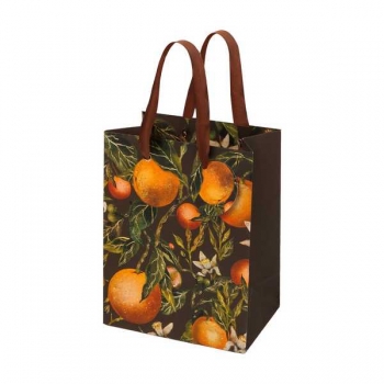 Пакет подарочный 18х23х10см бумажный Bruno Visconti FLORA.PARADISE.ORANGES,210 г/м2,фольгир,мат.ламин. арт.2-851/15