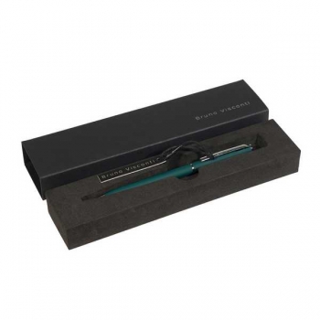 Ручка Bruno Visconti PALERMO шарик.автомат.в подар.футляре,0,7мм,синяя,зеленый мет.корп.,черн.футляр арт.20-0250-03/09