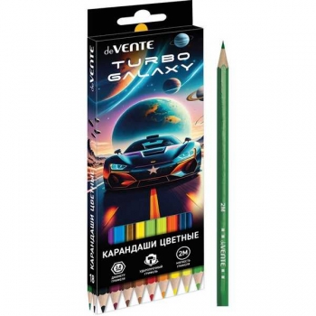 Карандаши deVENTE 18цв Turbo Galaxy 2М, шестигранные, в картонной уп. арт.5023620