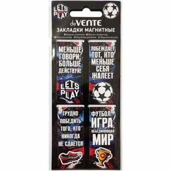 Закладка магнитная deVENTE  Football Winner (25*56,6мм) набор 4 шт арт.8065612
