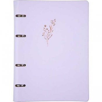 Тетрадь А5 80л на кольцах deVENTE Emilia, сменный блок, гибкая обл. слим из иск.кожи арт.2057530