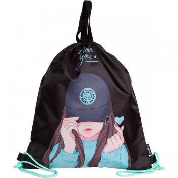 Мешок для обуви deVENTE 1-отделение 38x43 см, K-Pop Heartbeat арт.7040610