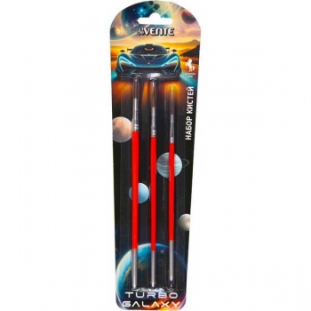 Набор кистей 03 шт deVENTE Turbo Galaxy (пони № 2,4,7) в карт. блистере арт. 8072613