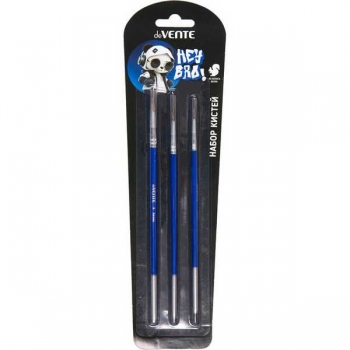 Набор кистей 03 шт deVENTE Hey Bro (белка №1,3,6) в картонном блистере, арт.8072614