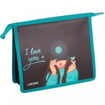 Папка д/тетр. А5 на молнии, картон/пластик deVENTE K-Pop Heartbeat (243*200*80мм), фактура песок арт.8056606