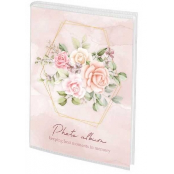 Фотоальбом 12х16см,  36 фото 10х15см, BRAUBERG Watercolor flowers,ПП карман,мягкая обл.,термосварка  арт.391431