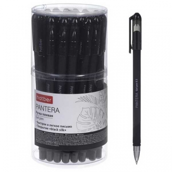 Ручка гелевая Hatber Пантера, 0.5мм, черная арт.GP_094674