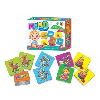 Игра настольная    Русский стиль МЕМО.Игрушки, картонная коробка, 3+  арт.03455