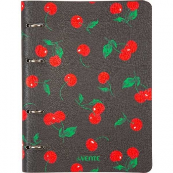 Тетрадь А5 80л на кольцах deVENTE Very Cherry, сменный блок, гибкая обл. слим из иск.кожи арт.2057623