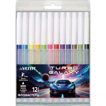 Фломастеры deVENTE 12 цв. в пластиковой упаковке Turbo Galaxy, арт. 5081623