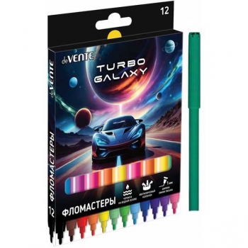 Фломастеры deVENTE 12 цв. в картонной упаковке Turbo Galaxy, арт. 5081627