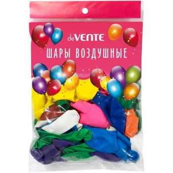Шар воздушный deVENTE 25 см, стандартные цвета, ассорти, арт. 9061661