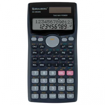 Калькулятор BRAUBERG SC-991MS инж., 401 функция, 10+2 разр., 157х82мм, двойное питание арт.271724