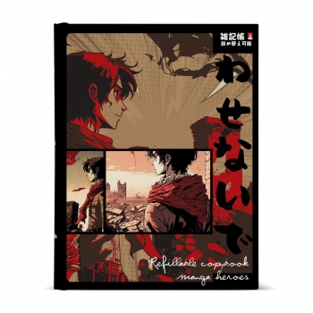 ТЕТРАДЬ НА КОЛЬЦАХ  СО СМЕН. БЛОКОМ 80Л. MANGA. FANTASTIC HEROES арт.7-80-081/06